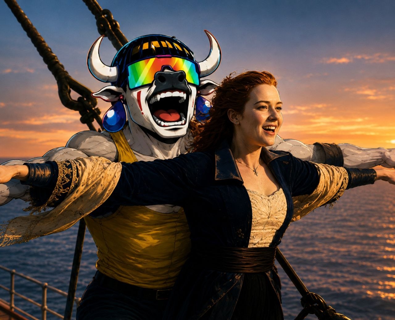 The bull on the bow of the ship